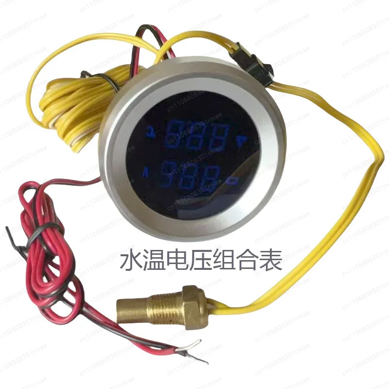 

Универсальный комбинированный измеритель температуры воды и напряжения, круглый, 12В/24В, для автомобилей, грузовиков, экскаваторов и строительной техники