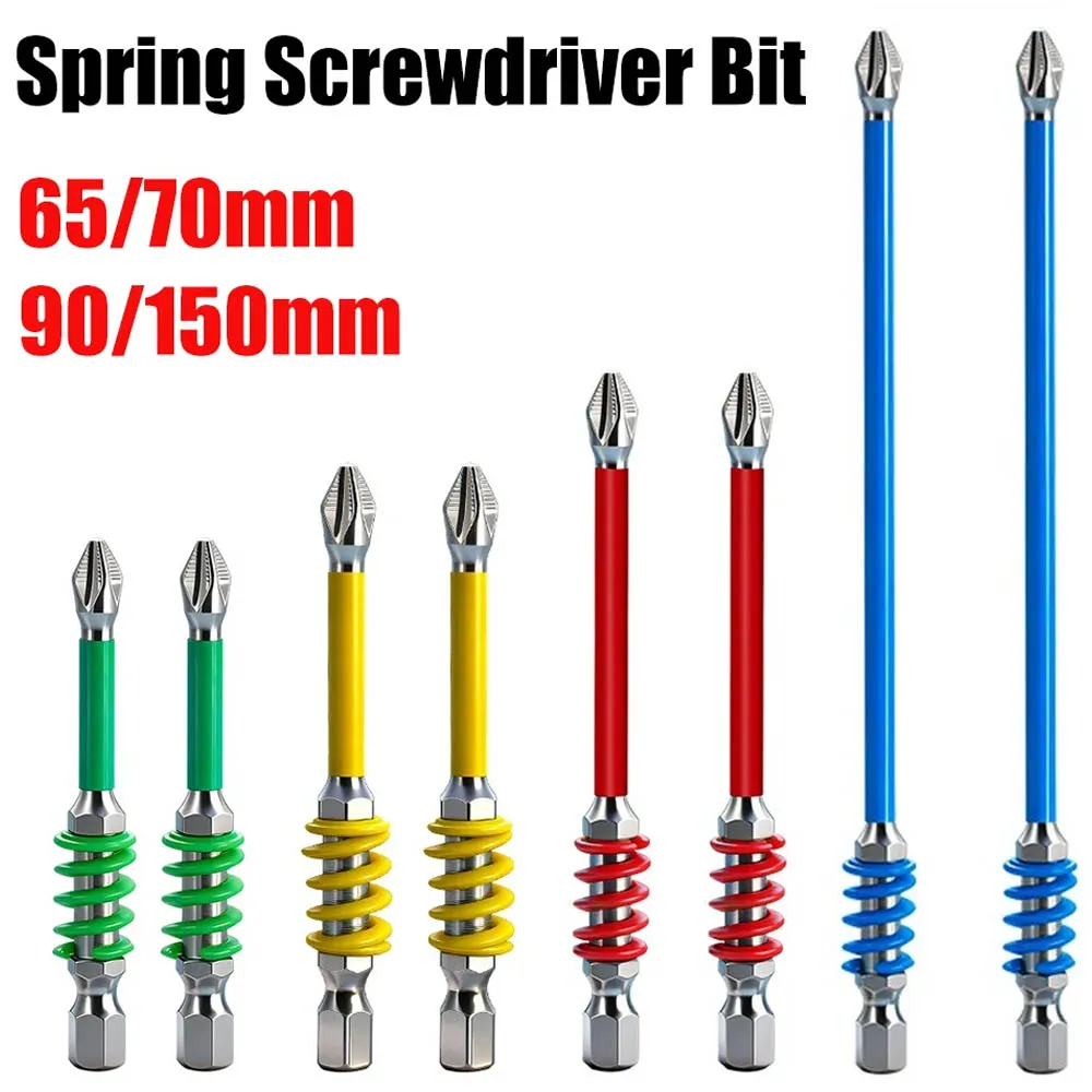 Anti-slip Spring Ph2 Screwdriver Bits Magnetic 1/4