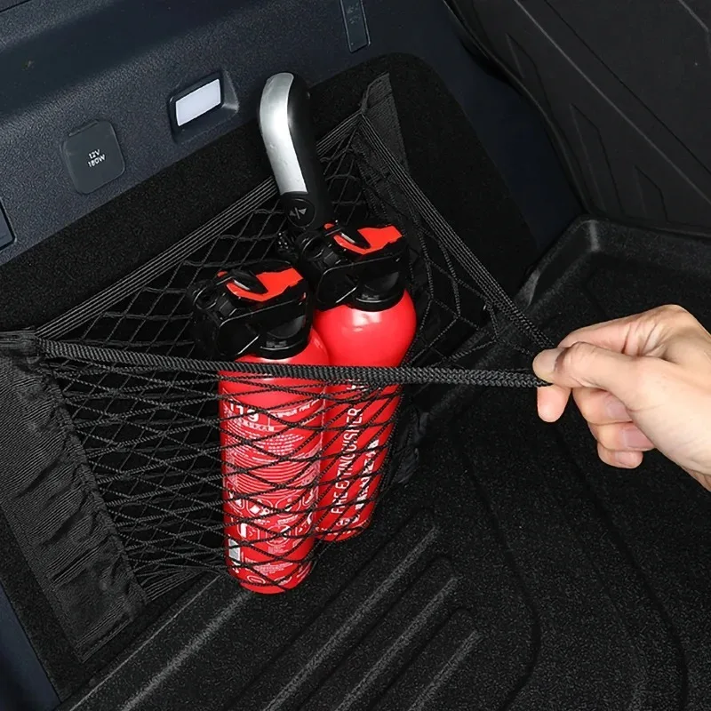 For BYD Denza B8 B5 2023-2026 Car Styling Trunk Fixed Mesh Bag Luggage Storage Side Mesh Storage Pocket Auto Accessories 6