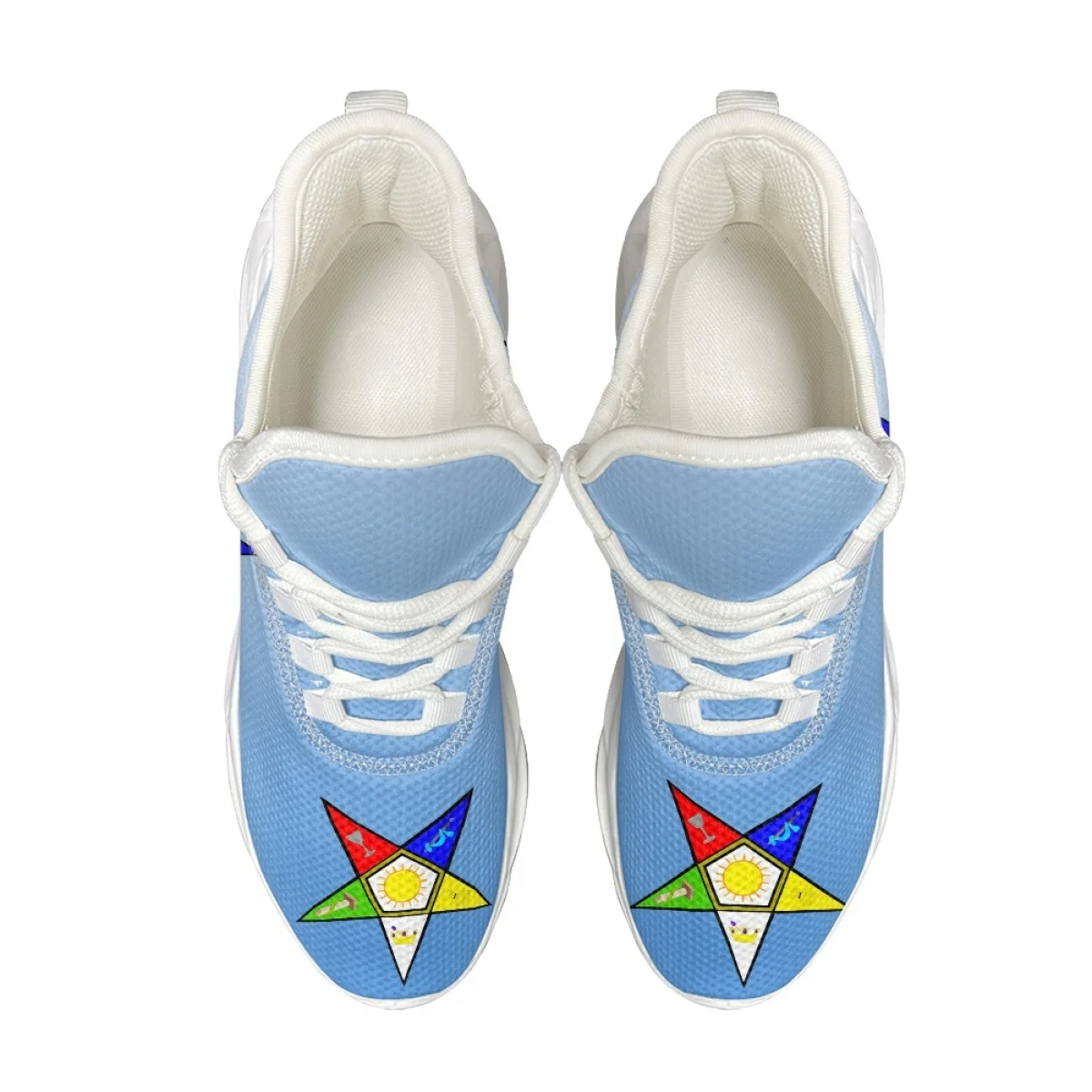 Sky Blue Pentagram OES Pattern New Couple Shoe Autumn Winter Tennis Sneakers Work Hospital  Woman Jogging Lightweight Footwear