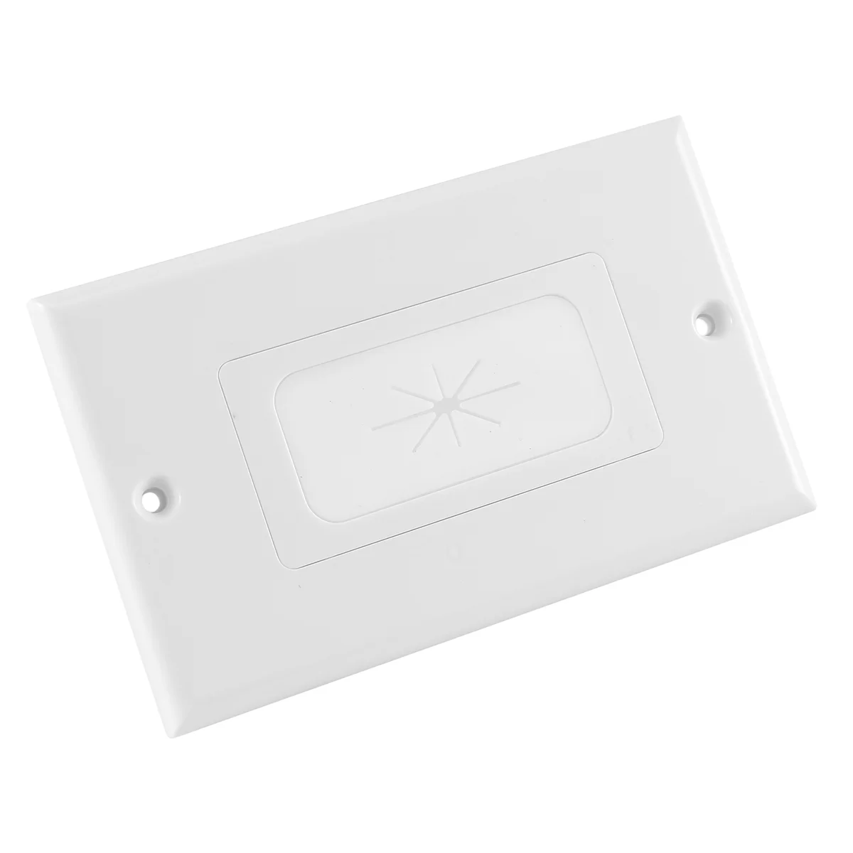 ABLK 2 Pack ยางยืดหยุ่น Grommet แทรกพร้อมแผ่นผนังตกแต่ง, 1-Gang ผ่านแผ่นสําหรับสายแรงดันไฟฟ้าต่ํา