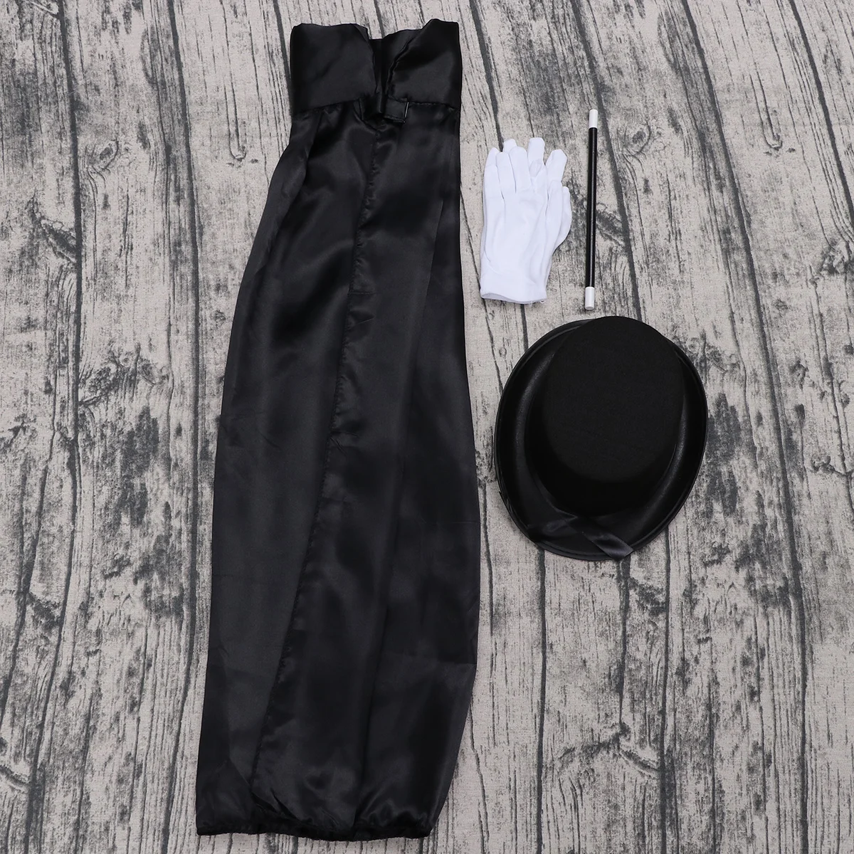 

5 PCS Dreses Magician Outfit for Kids Clothing Clothes Halloween Costume Cosplay Black