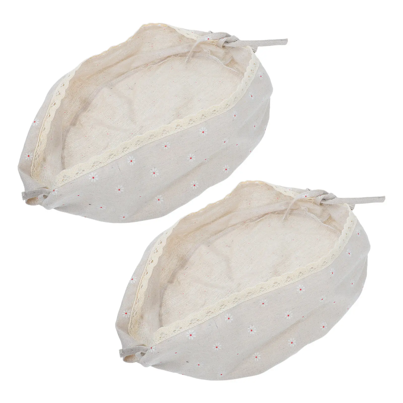 2Pcs Picnic Basket Fabric Liners Soft Washable Cloth Liners for Wicker Baskets Rectangular Replacement Basket Cover Organizer