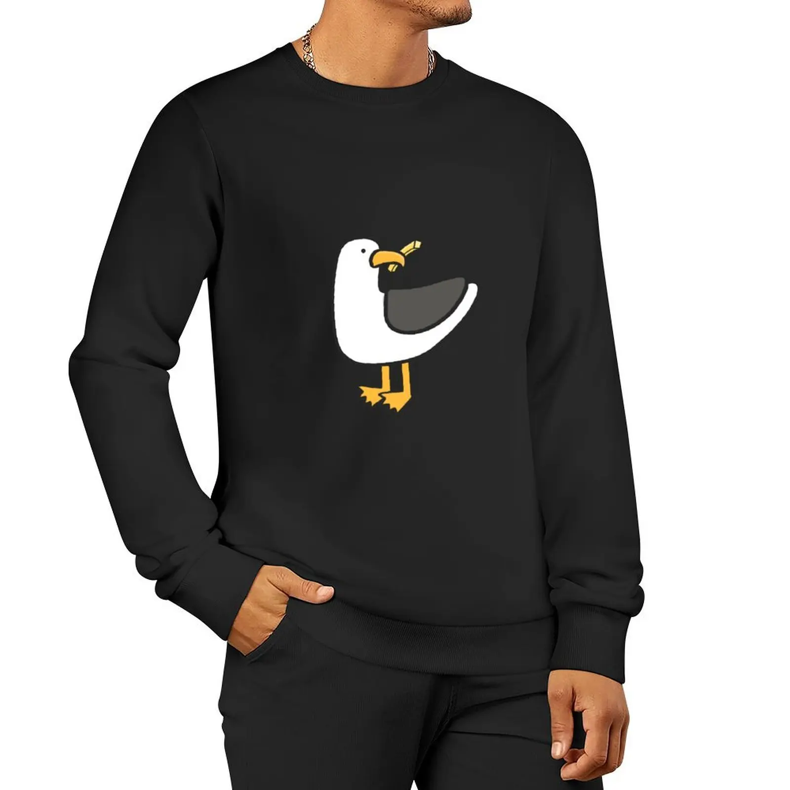 Seagull Stole your Chip Pullover Hoodie mens designer clothes sweatshirt