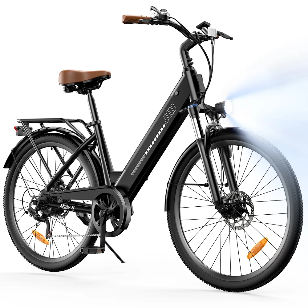 iScooter UcityS City Commuter Elektrofahrrad 26" 36V 13Ah 55 Meilen 35km/h Unlocked Step-Through-Rahmen