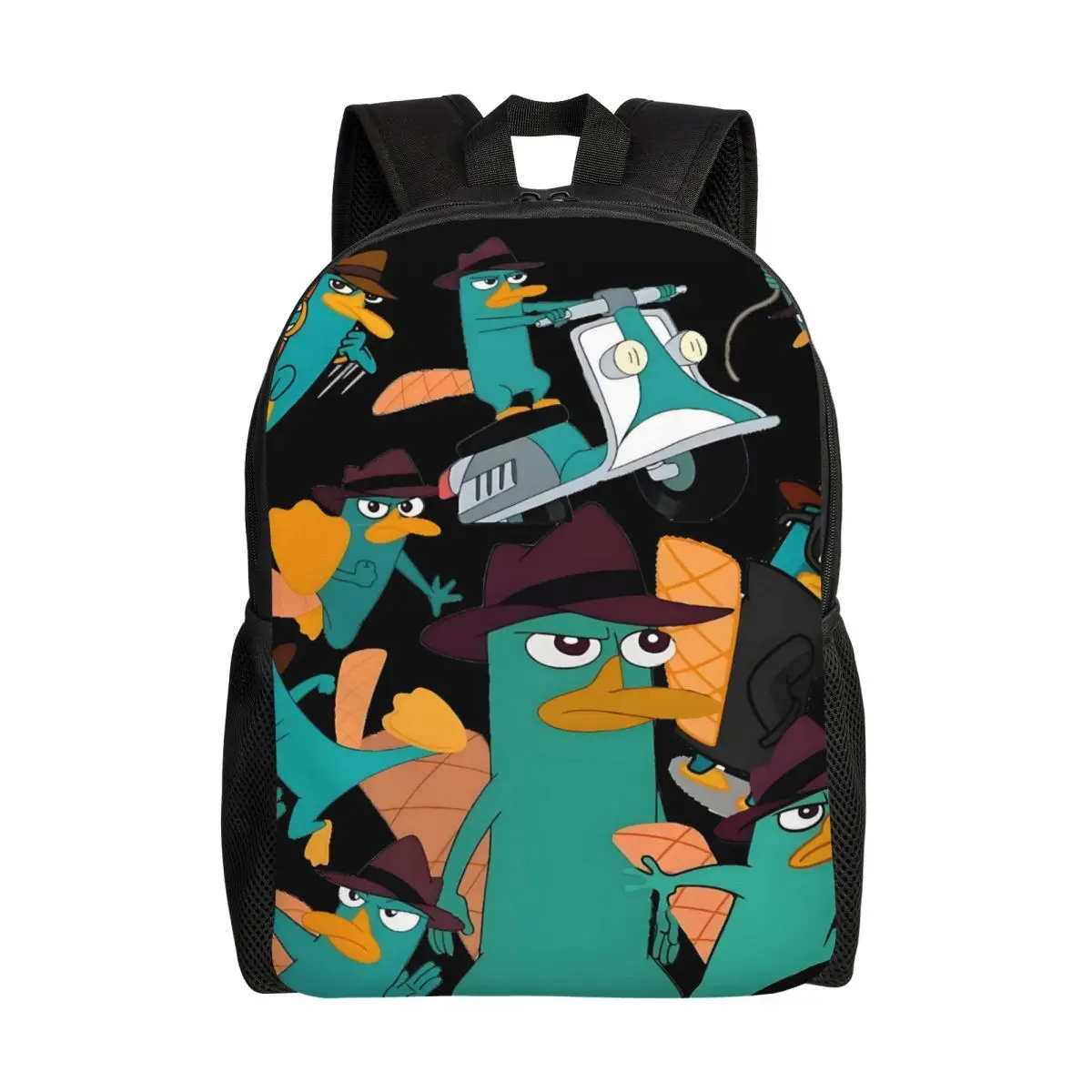 

Рюкзак для ноутбука Perry The Platypus на заказ для мужчин и женщин, базовая сумка для книг для школьников, сумка Phineas и Ferb