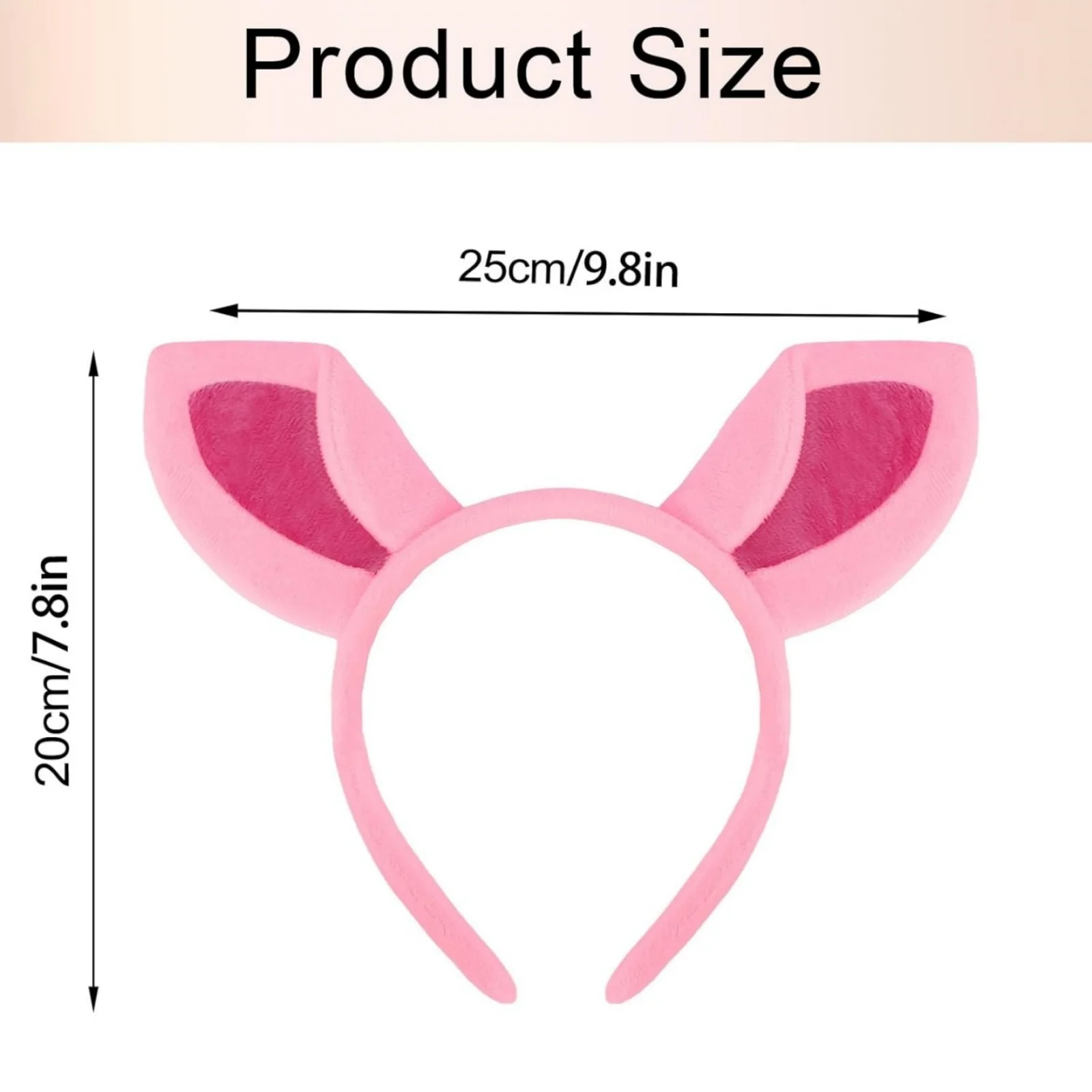 1PC Plush Pig Ear Headband, Fun & Kawaii Hair Prop For Humans And Pets, Ideal For Costume Parties, Photo Shoots, Adding A
