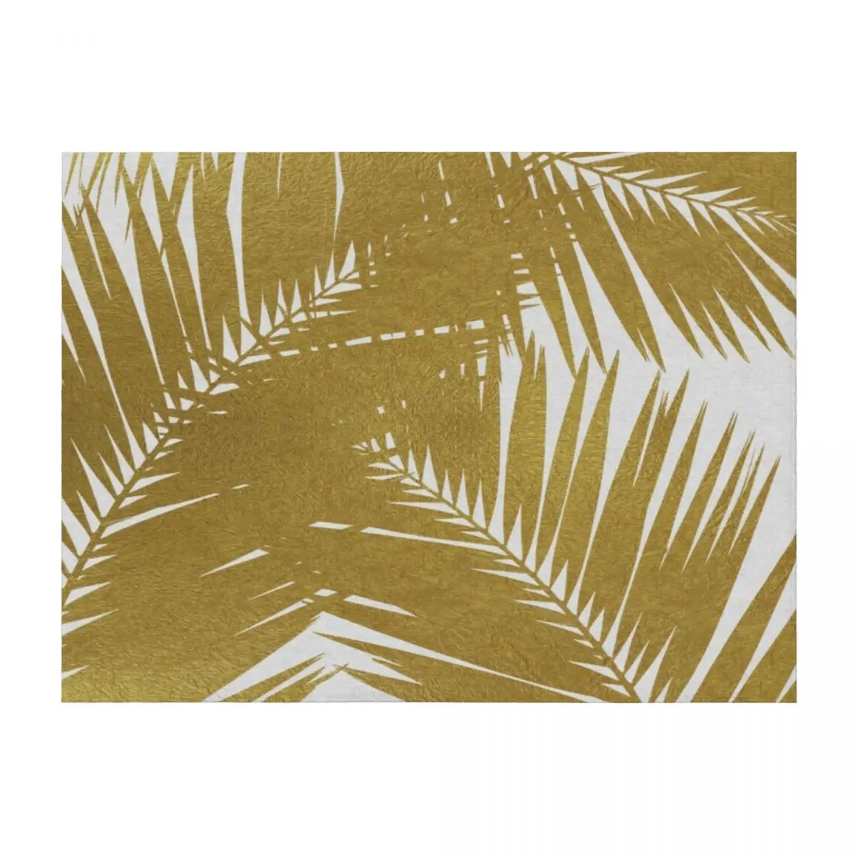 

Gold Palm Leaf III Throw Blanket Luxury Designer funny gift christmas gifts Winter beds Blankets