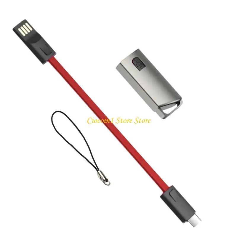 A3PC Creative USB to USB C Keyring Charging Wire Fast Sync Cord For Multiple Devices