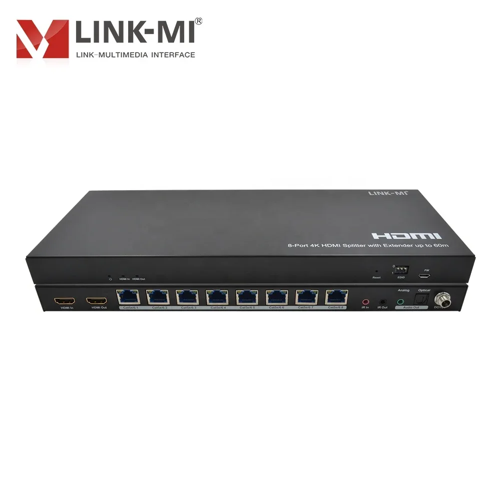 

In stock4K for HDMI 1x8 Splitter Extender with HDCP2.2 Support 60m Over Cat5e/6 8 Outputs for 4K Video Distribution