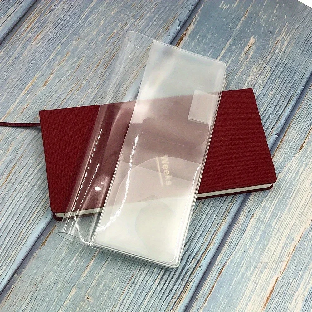 Clear PVC Protective Cover for Weekly Planner Notebook - Decorative Pattern Design Notepad Cover for Office & School
