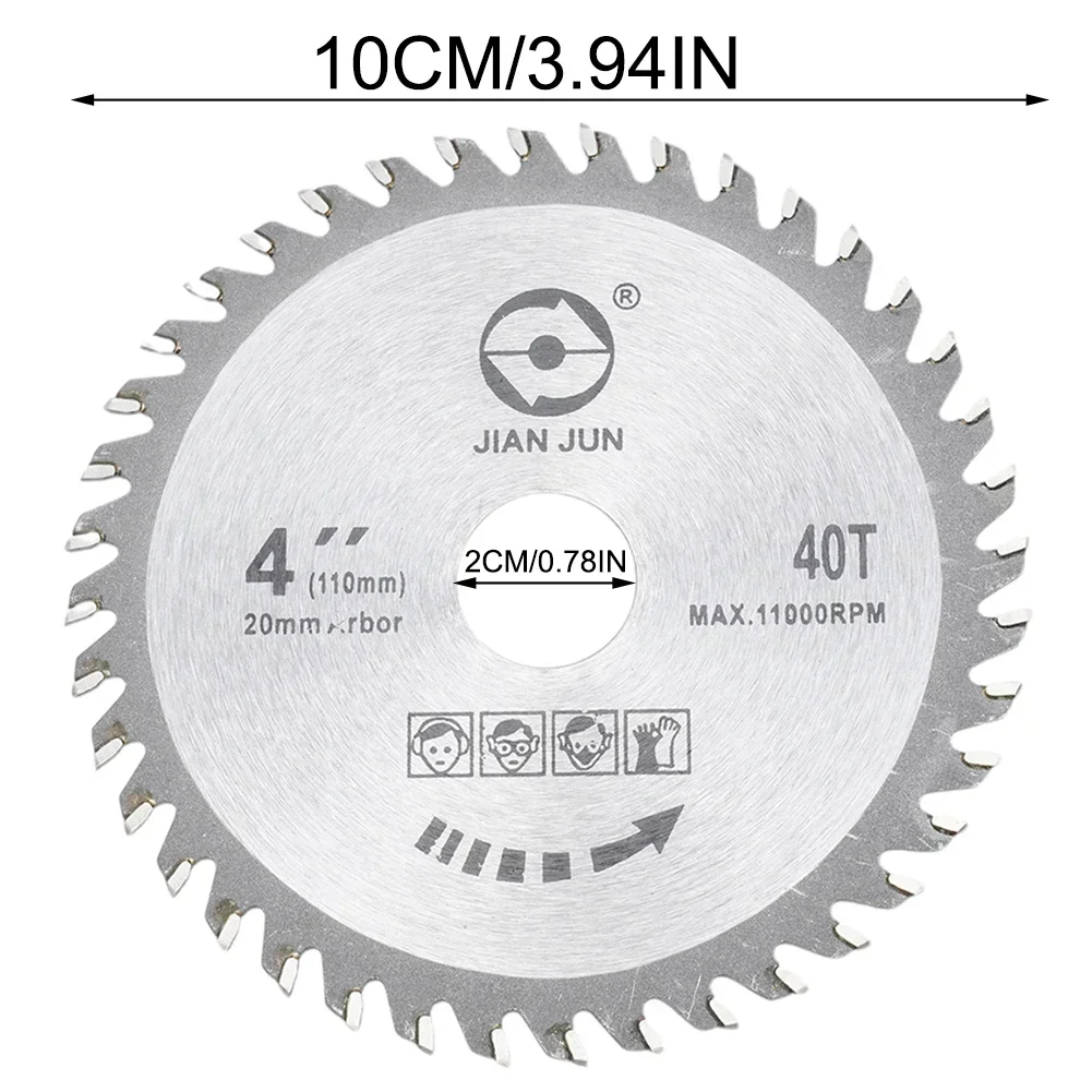 Disco per sega da 4 pollici Parti metalliche da 40 pollici Utensile rotondo Accessori per la lavorazione del legno Taglio circolare Smerigliatrice da 40 denti 2019