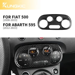 Real Hard Carbon Fiber For Abarth 595 2012 2013 2014 2015 2016 2017 2018 2019 2020 2021 2022 2023 For Fiat 2008-2023 AC Control