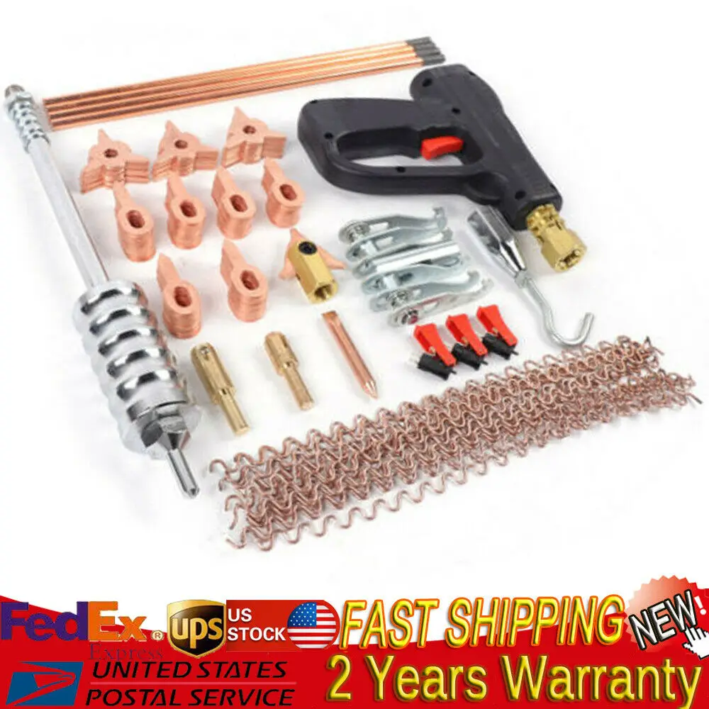 146pcs Stud Welder Spot Welding Dent Puller Kit  Pulling Claws Wiggle Wires Double Sided