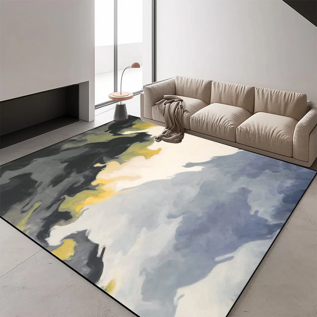 Modern Abstract Carpets for Living Room Nordic Style Lounge Rug 200x400cm Big Size Bedroom Carpet Non-slip Soft Mat for Children