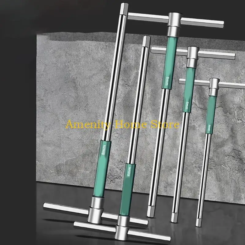 

F26C 8 шт. шестигранные Т-образные гаечные ключи для автомобилей/велосипедов, набор головок для ремонта автомобилей (от 2 мм до