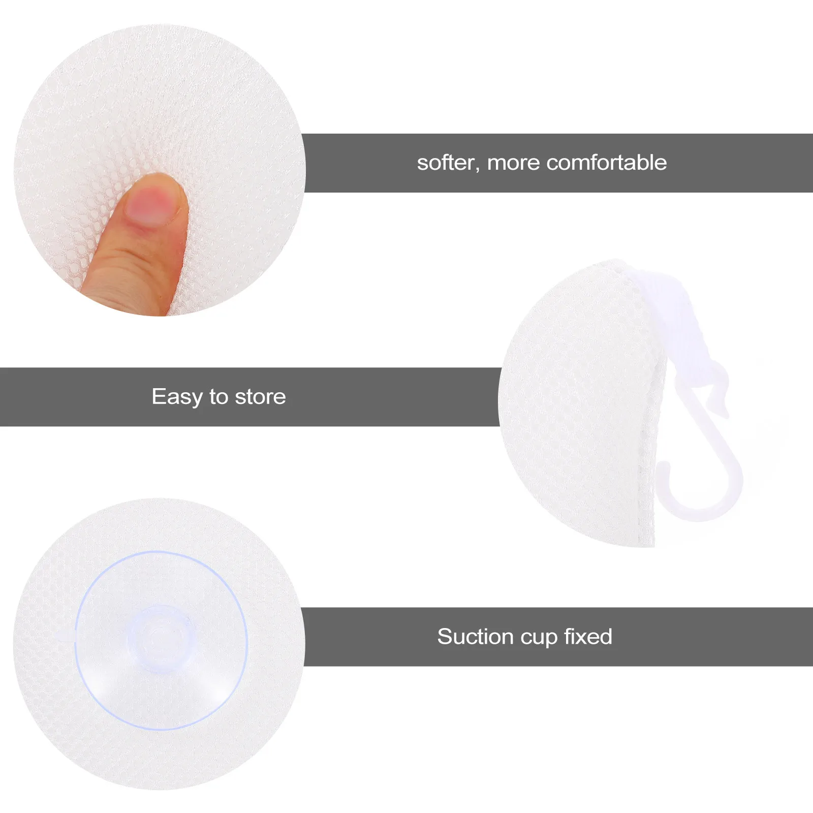 

1Pcs Bath Pillow Mesh Bathtub Spa Pillow Soft Inflatable Design with Sucker Comfortable Support for Relaxing Bath