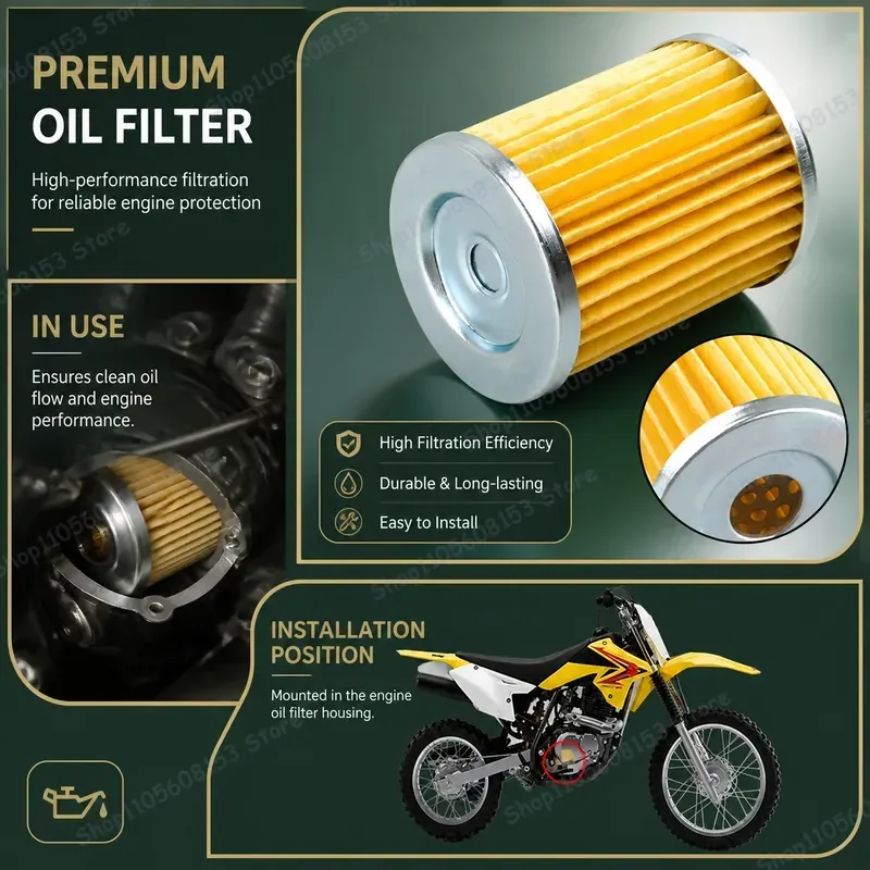 For Suzuki RV200 AN400 DRZ125 RV125 DR200 Skywave 250 Engine Oil Filter Replacement Auto Parts Accessories