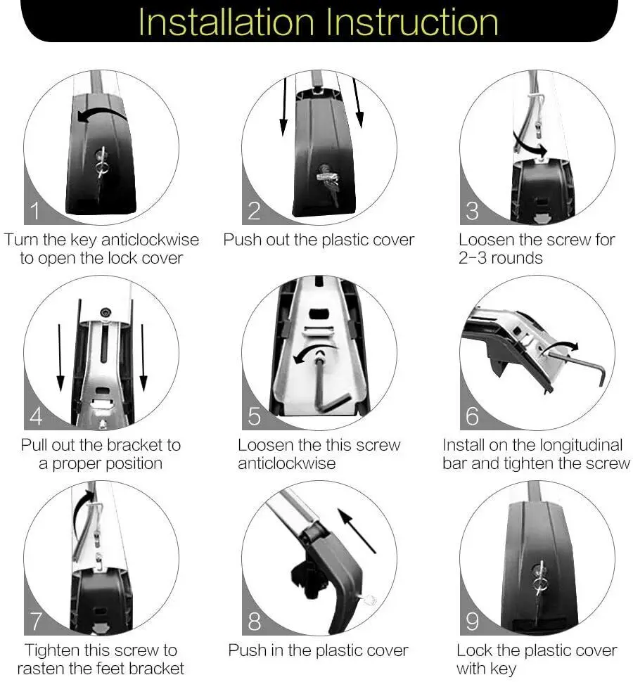 سبائك الألومنيوم الأسود 2 قطعة مناسبة ل Volkswagen VW ID.4 2020-2025 قابل للقفل سقف السكك الحديدية رف العارضة القضبان المتقاطعة #6