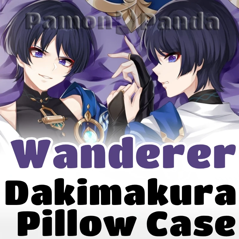 Genshin Impact Wanderer Dakimakura Game Hugging Pillow Case Full Body Cushion Cover Pillowcase Home Bedding Decor Otaku Gift MKL