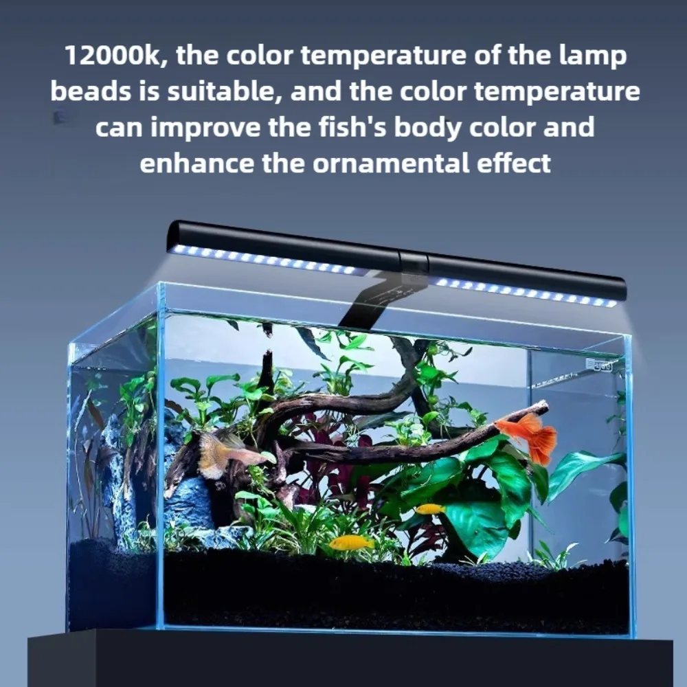 

LED Aquarium Light Fish Tank Clip on Light Bright Aquatic Plant Light Waterproof Lamp for Saltwater Freshwater Fish Plant Tank