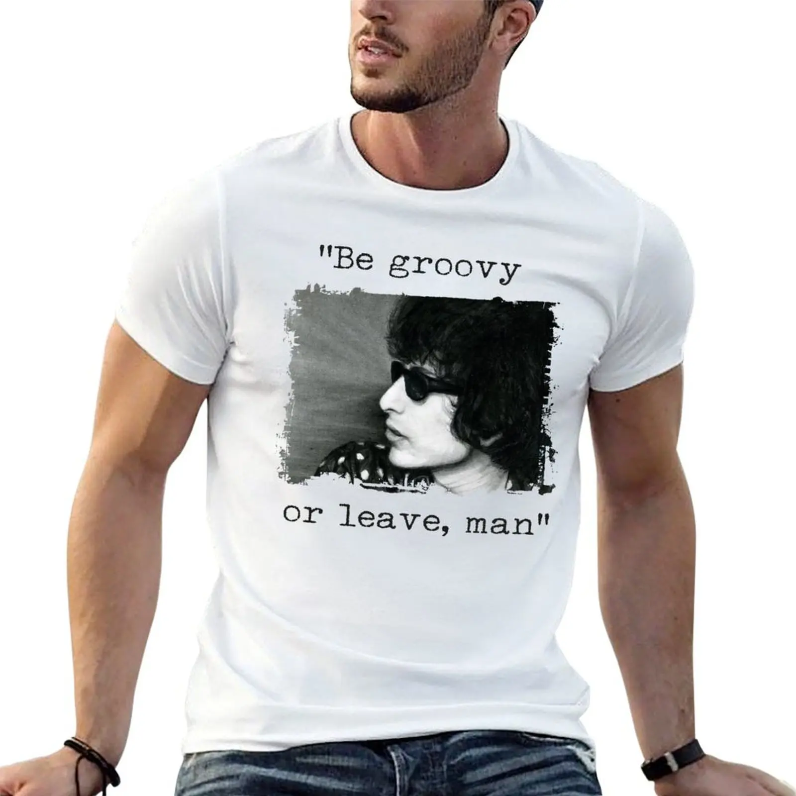 

Be Groovy or leave, man T-Shirt t shirts for man pack cotton t shirt man casual T-Shirt
