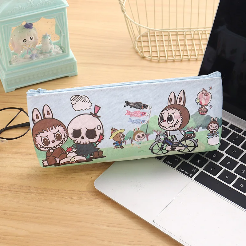 Labubu Kawaii Pencil Case Stationery Bag Coin Purse Cosmetic Bag Students School Supplies Storage Bag Children's Gifts