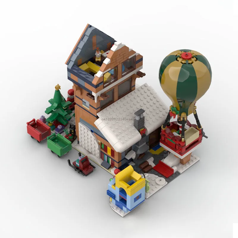 1439PCS Modulare Winter Post Office Moc Bausteine Ziegel Architektur Geburtstag Weihnachten Geschenke Spielzeug Kompatibel 10339