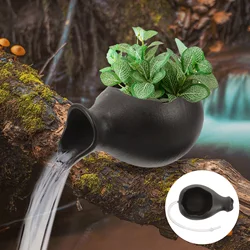 Ceramic Jar Water Fountain Fish Pond Decorative Waterfall Ceramic Jar Fish Tank Water Dispenser Ornaments Decor