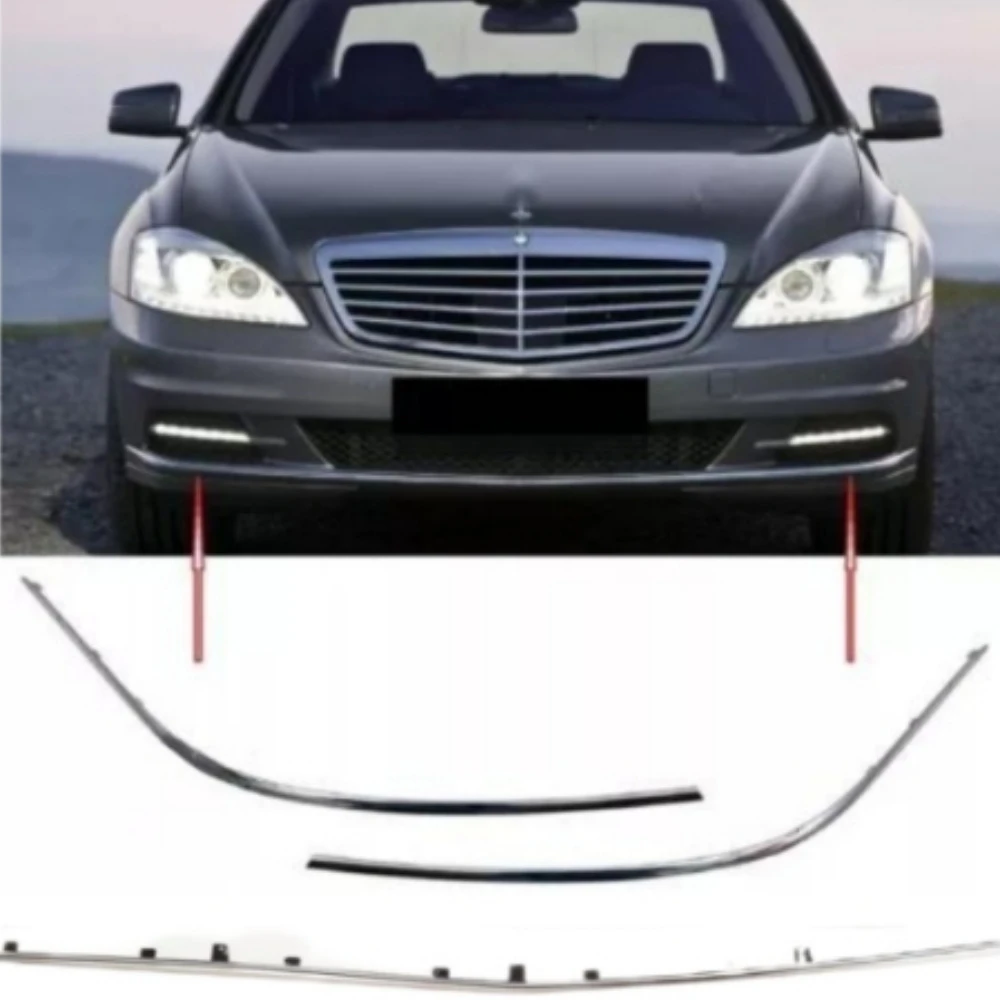 

Front bumper chrome strip 2218850121 2218850221 2218850021 For Mercedes Benz S Class W221
