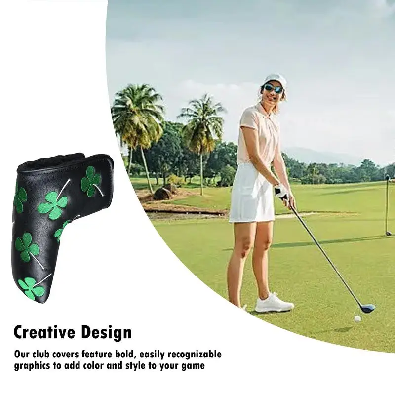 

Golf Putter Cover PU Leather Golf Driver Headcover Golf Headcovers Golf Club Head Protector For Women Men Golf Player