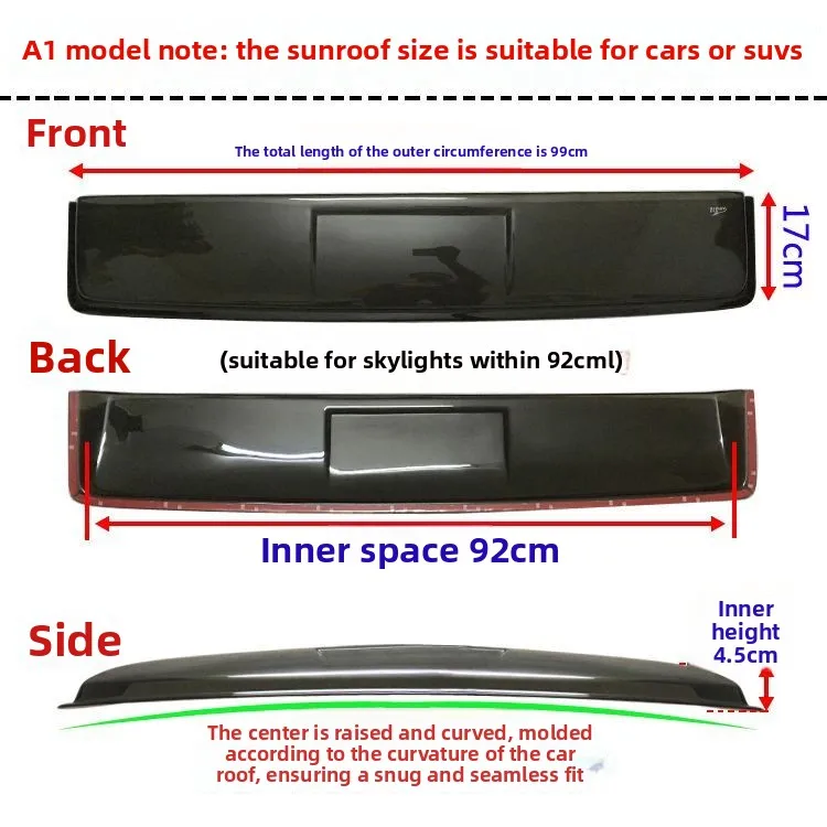 Auto zonnedak blokkeert universele windscherm zonnescherm spoiler