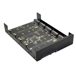 Metal Case 4/5 Port B+M Key M.2 SATA SSD to 3.5