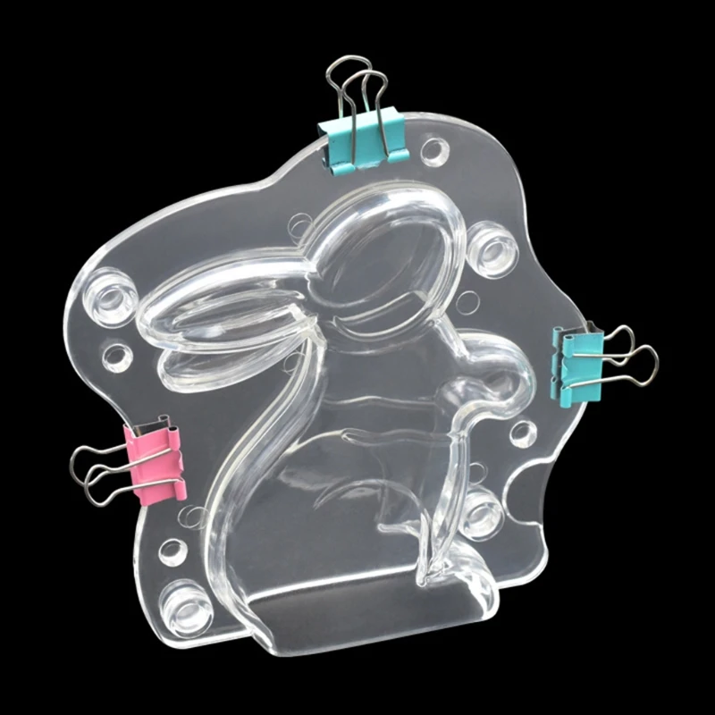 367A Easter Cute Bunny Shape Chocolate Mould Candy Cake Mold Decor 3d Candy Mold Birthday Cake Mold Jelly Mold Wedding Home