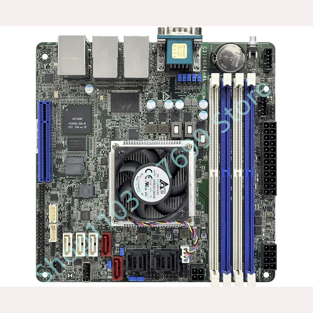 For ASRock Rack Server Motherboard 8-Core 35W Support C3758 C3758D4I-4L