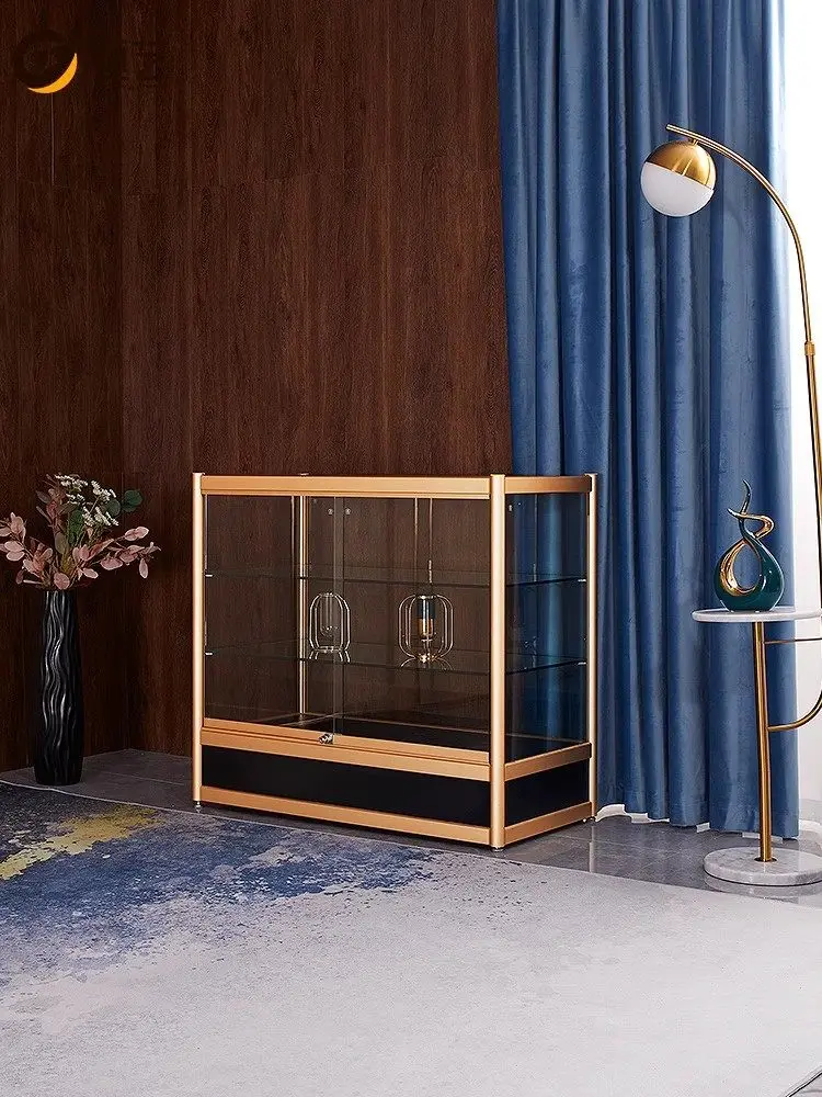 Glass Display Cabinet Jewelry Ornament Exhibition Showcase Commercial Mobile Phone Repair Tobacco and Alcohol Cabinet
