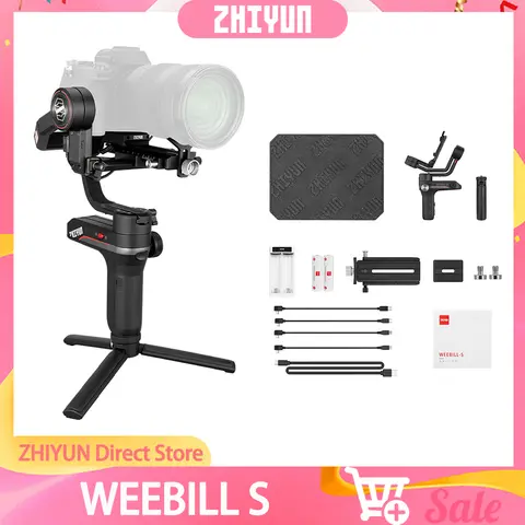 ZHIYUN WEEBILL S 3-Axis Handheld Camera Gimbal Stabilizer for Live Streaming Recording Film Shooting Interview