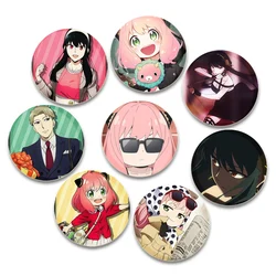 SPY×FAMILY Brooche Round Enamel Pin for Backpacks Decorative Cartoon Badge Fashion Jewelry Accessories Fans Gift Anya Forger Yor