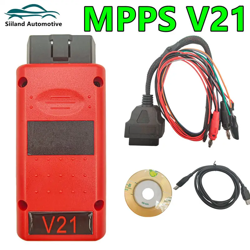 Newest MPPS V21 No Tokens Limited  NO Lock Mpps Full Chip With Breakout Tricore Cable OBD2 ECU Chip Tuning Tool