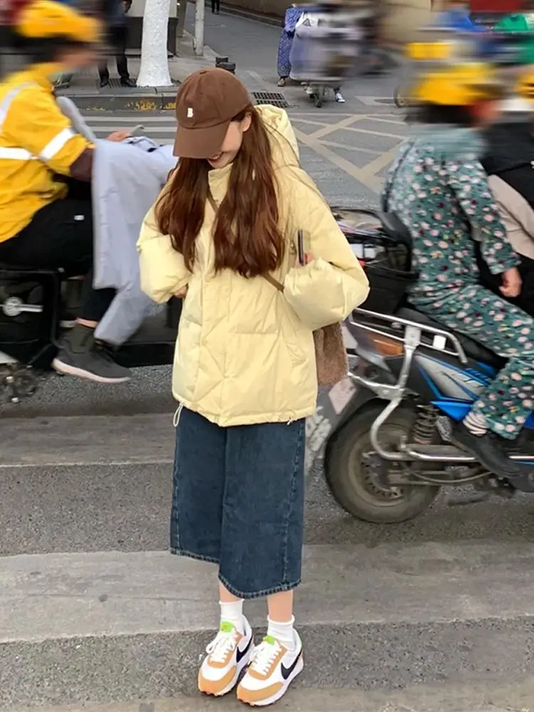 2025 Winter New Down Cotton Jacket, Small Size Loose Thick Short Coat