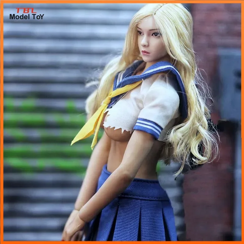 1/6 Scale Sexy School Dress Student Bra Shork Skirt Clothes Model for 12in Phicen Tbleague Action Figure Toys