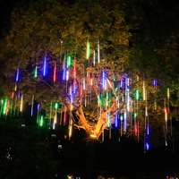 LED Solar Lights Meteor Shower Rain Tree String Light  Party Outdoor Waterproof 8 Tube 30/50CM