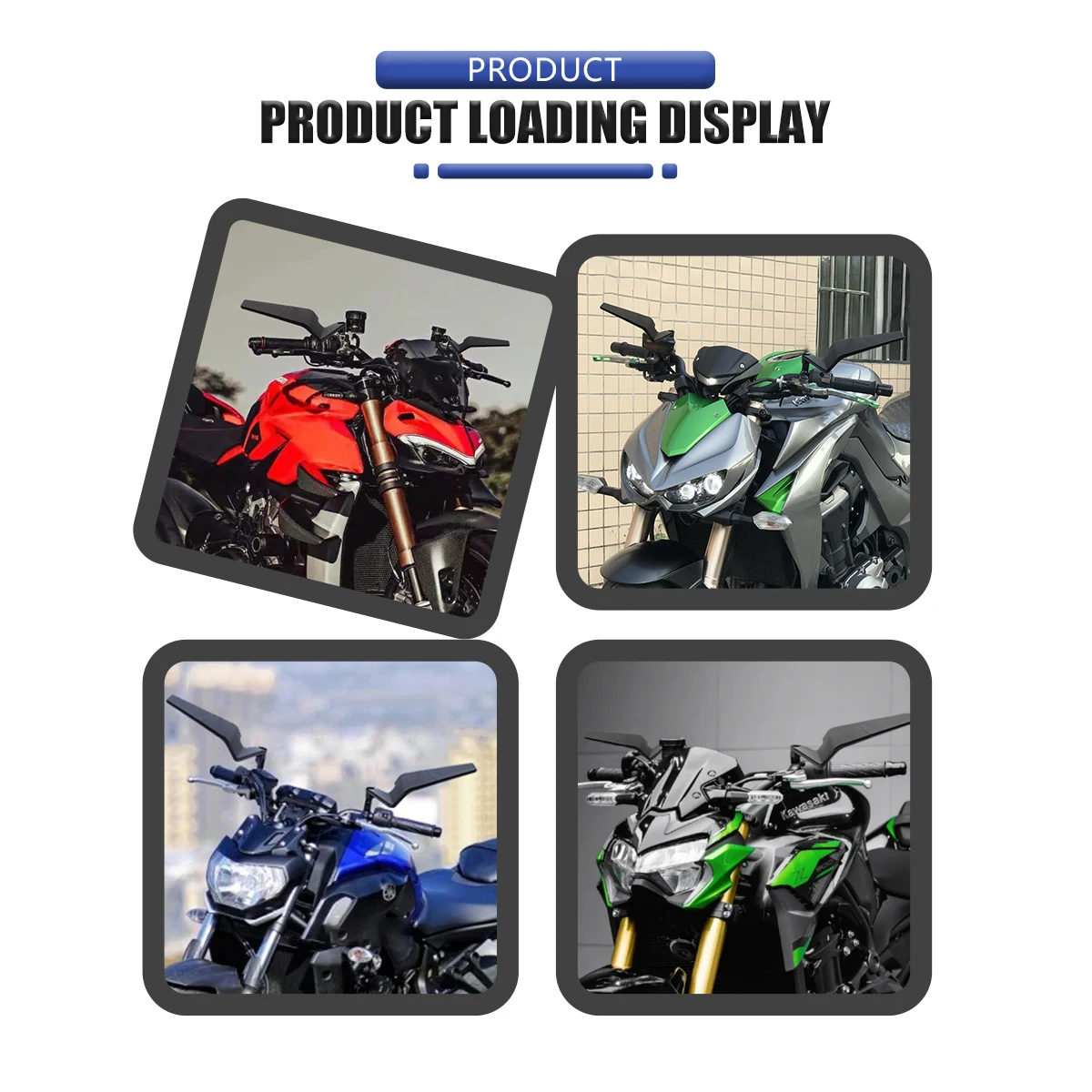 For BMW S1000R F900R F900XR G310R G310GS C400X C400GT Universal Motorcycle Mirror Wind Wing side Rearview Reversing mirror image 6