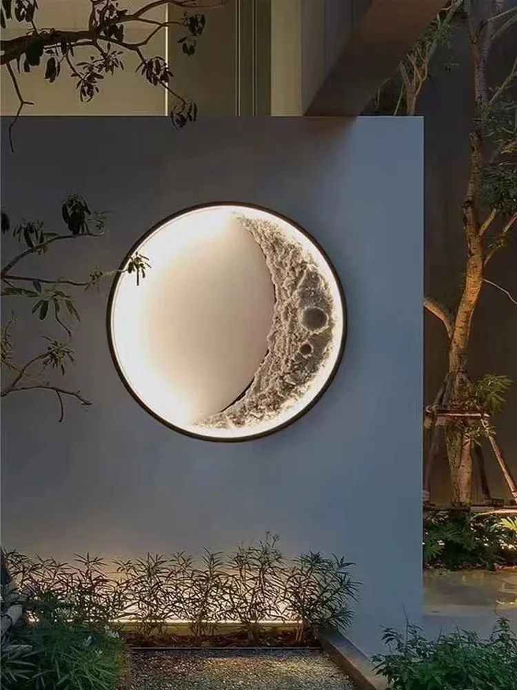 

Moon wall light modern simple creative corridor background wall living room bedroom decoration bedside lamp ceiling ceiling lamp