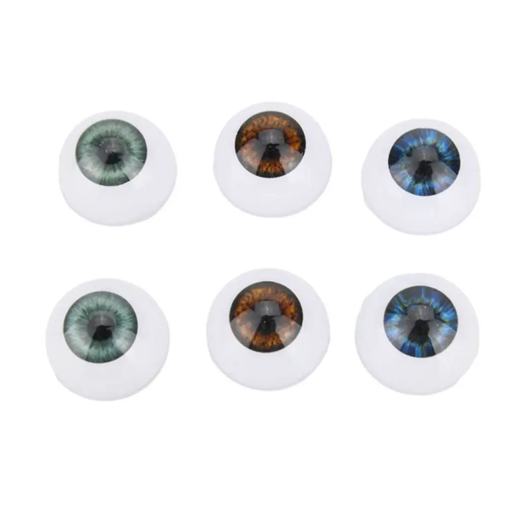 1pair 20MM Funny Accessories Real Like Half Round Hollow Realistic Dolls Eyes 20inch new Baby Eyeballs