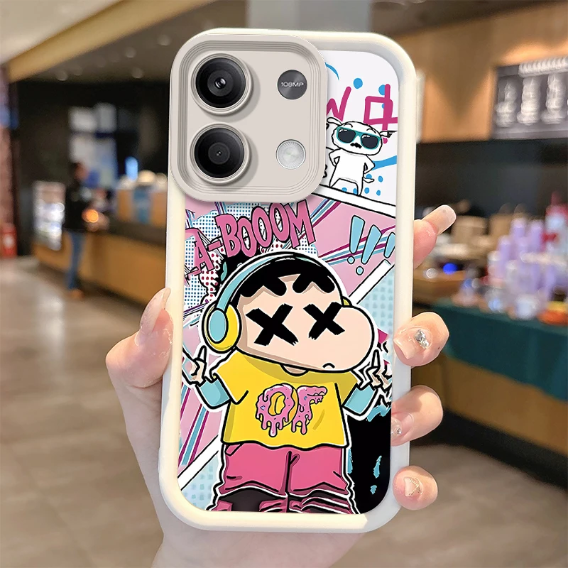 C-Crayon Shin-chan TPU Phone Soft Case for Redmi Note 13 12 Pro Plus 5G Note 13 12 11 10 9 Pro 12C 10C 9C A2 A1 Protective Cover