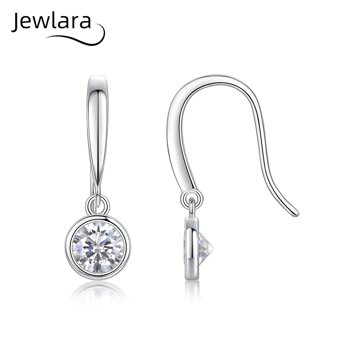 

Jewlara Moissanite Earrings 925 Silver Stud Earrings, Non-fading, Simple and Niche Design with Temperament