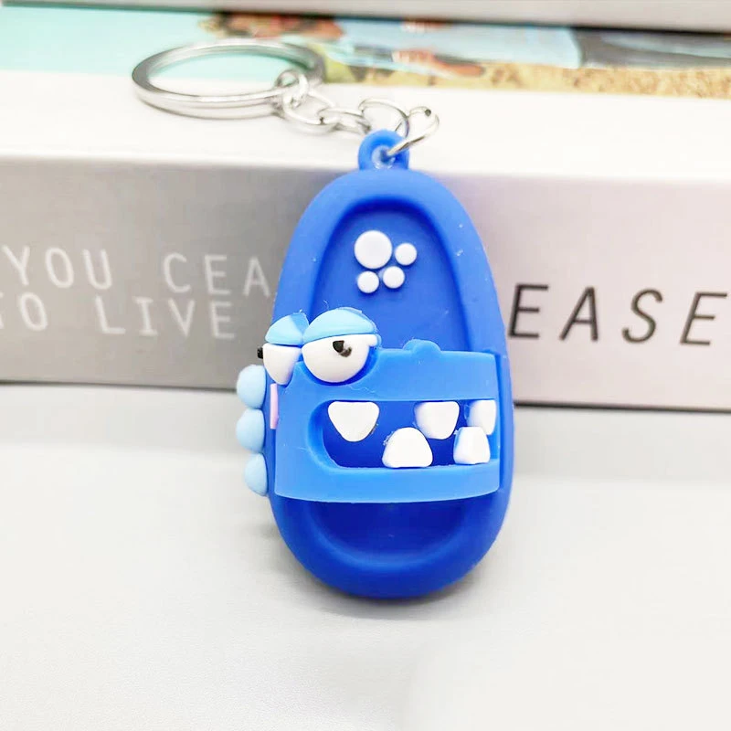 New Mini Summer Small Slippers Keychain Pendant Cartoon Cute Little Animal Small Slippers Backpack Pendant Birthday Gift