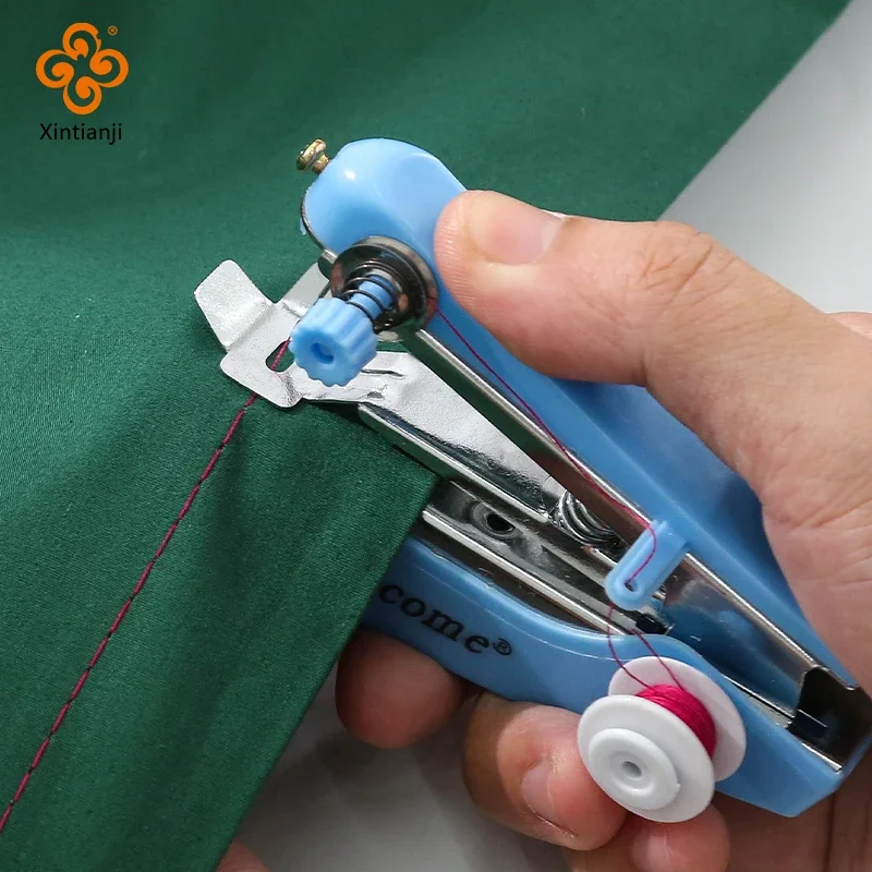 Mini Sewing Machine Small Manual Pocket Sewing Machine Travel Portable Home Tailoring Machine DIY Needlework Sewing Tools TJ4842