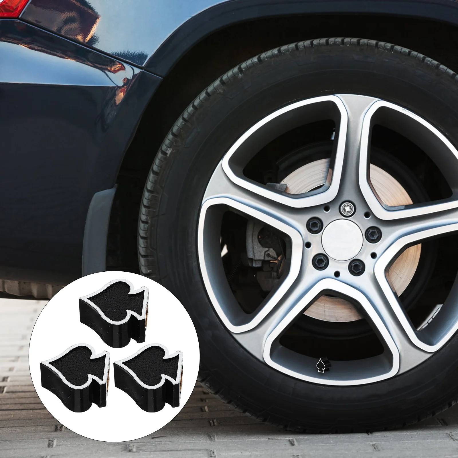 

3 Pcs Valve Cap Tire Cycling Refit Wheel Caps Covers Bike Accessories Creative Shaped Protector Accessory Auto Valves Stripe